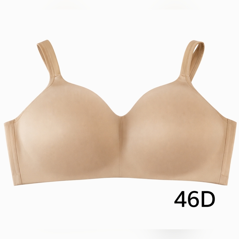 Cacique Intimates Bra 46D Seamless Nude Wireless Full Coverage Comfort Support